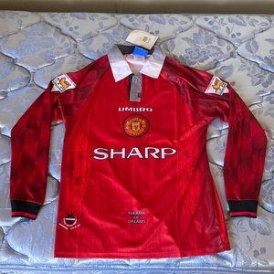 Manchester United 1995/1996 Beckham Home EPL jersey